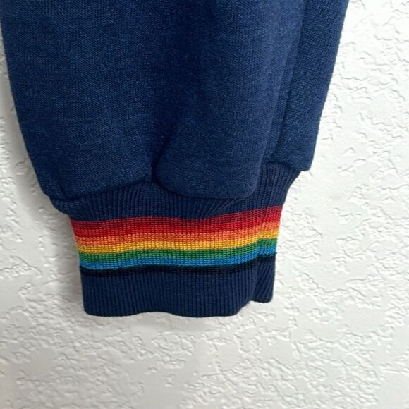 New Aviator National RAINBOW RIB POCKET SWEATPANTS Navy Small - Picture 4 of 13